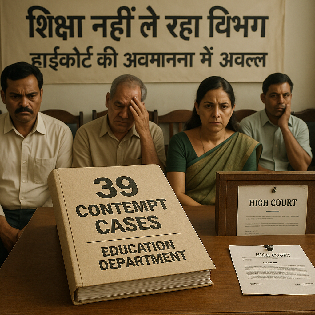 शिक्षा नहीं ले रहा विभाग... हाई कोर्ट की अवमानना में अव्वल